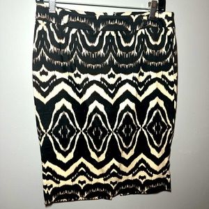 Vintage Printed Pencil Skirt